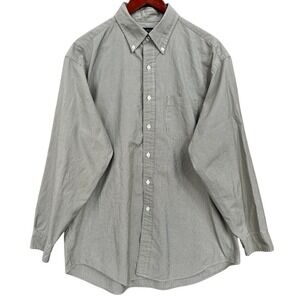 Brooks Brothers Shirt Mens Large Green Plaid Button Down Long Sleev Professional